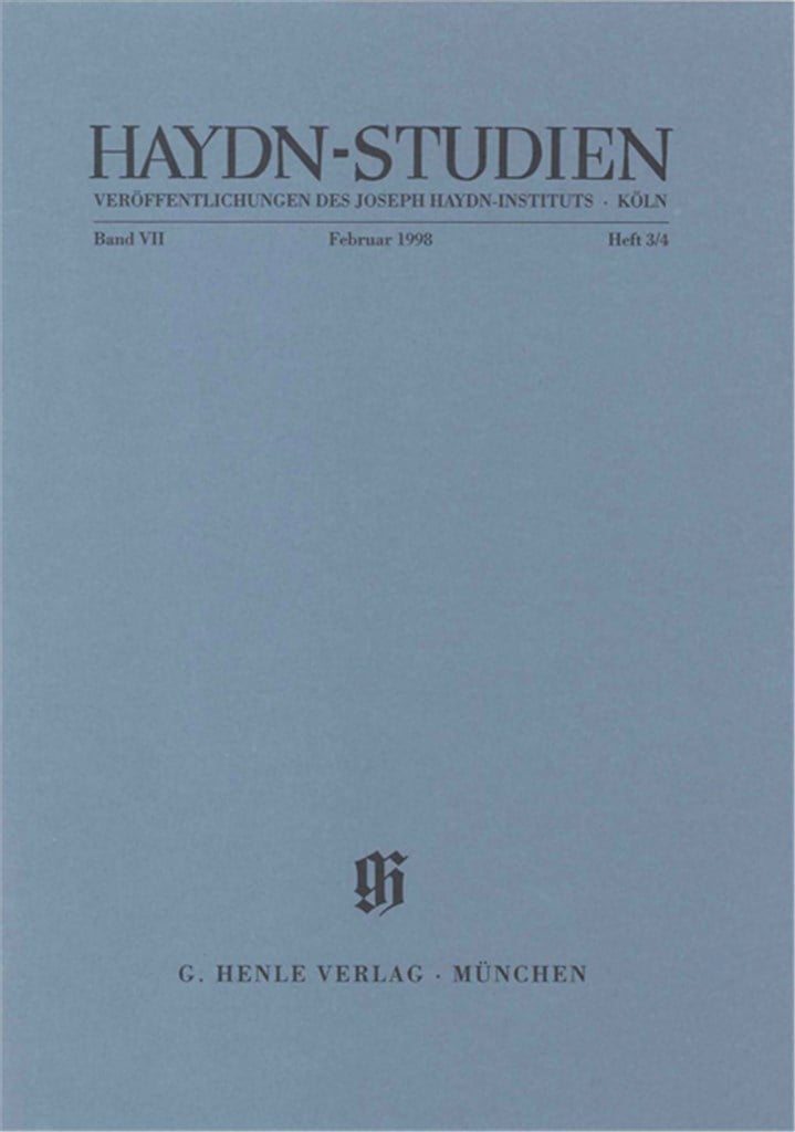 Haydn-Studien Bd.7 Heft 3/4